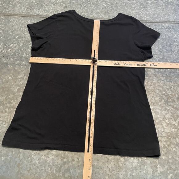 Harley Davidson Eagle Graphic V Neck Tee Shirt Womens 2XL XXL Black Biker - Picture 7 of 9